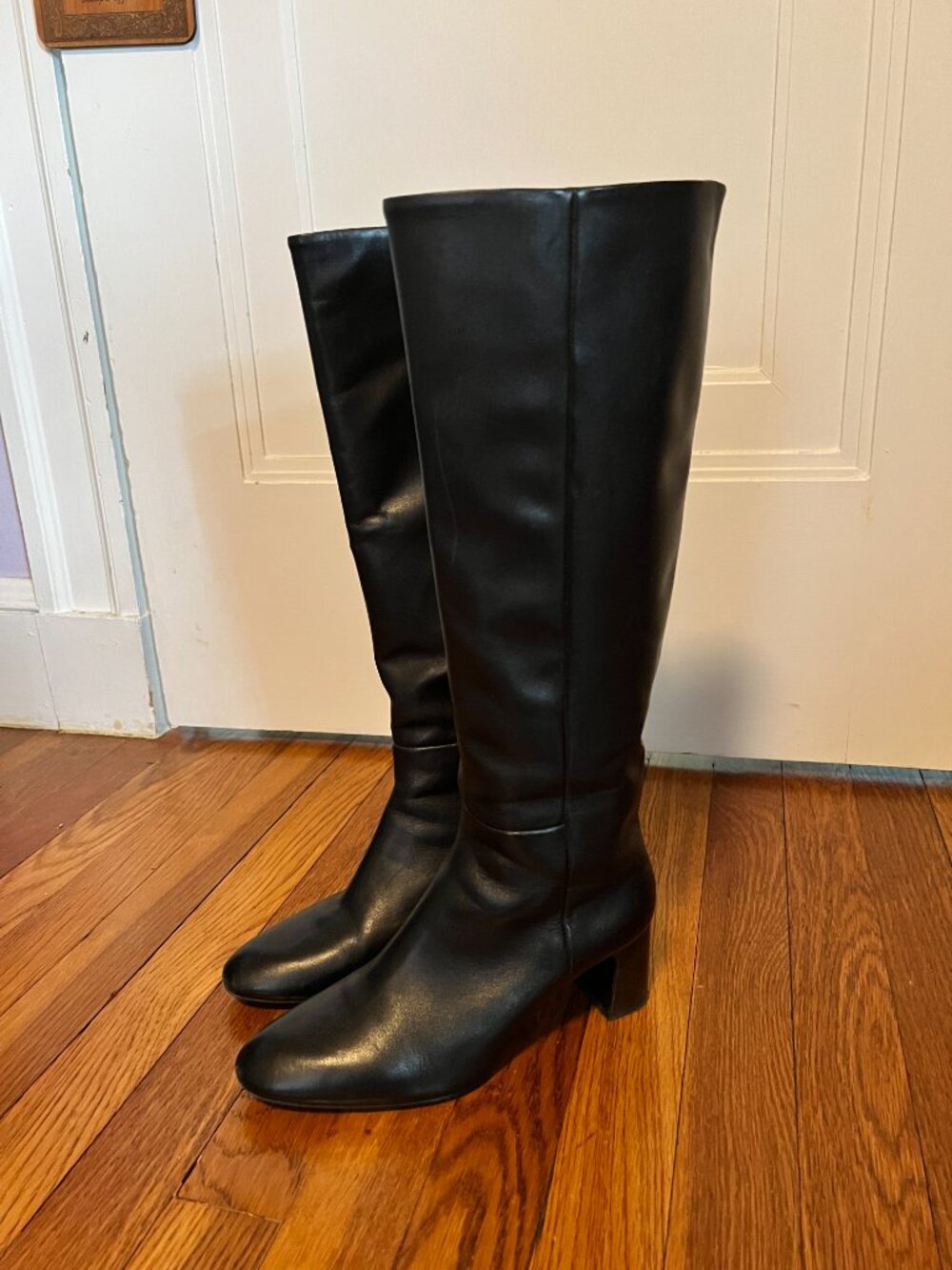 Boden Black High Leather Boots